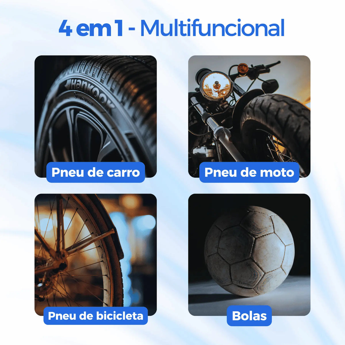 Compressor de Ar Portátil PumpMax + 4 BRINDES EXCLUSIVOS + FRETE GRÁTIS